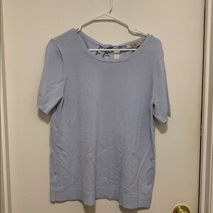 LOFT Soft Blue Knit Top
